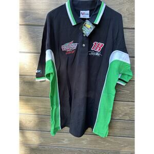 Chase Bobby Labonte NASCAR Racing Vintage Y2K Polo Shirt Heavyweight Men L Ns5